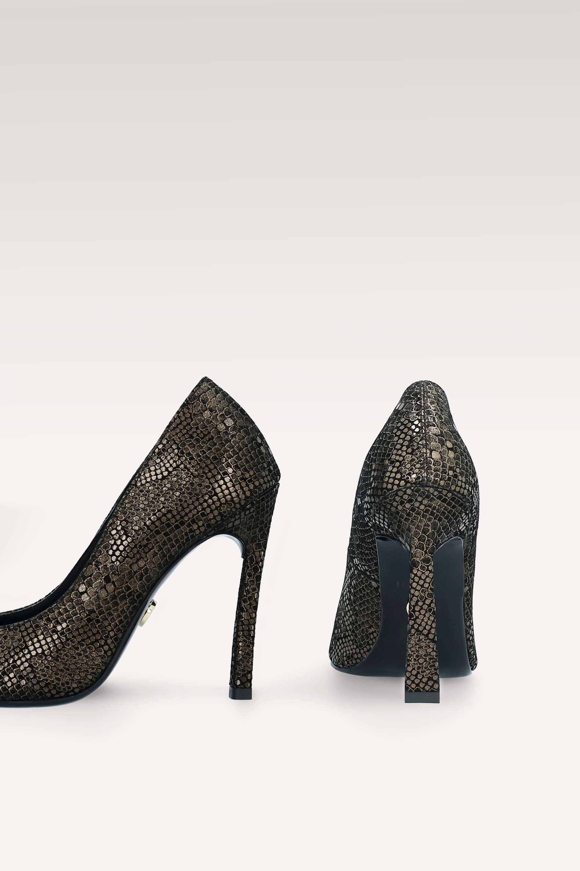 NAOMI ОБУВКИ ОТ ЗЛАТЕН ПИТОН ПРИНТ КОЖА