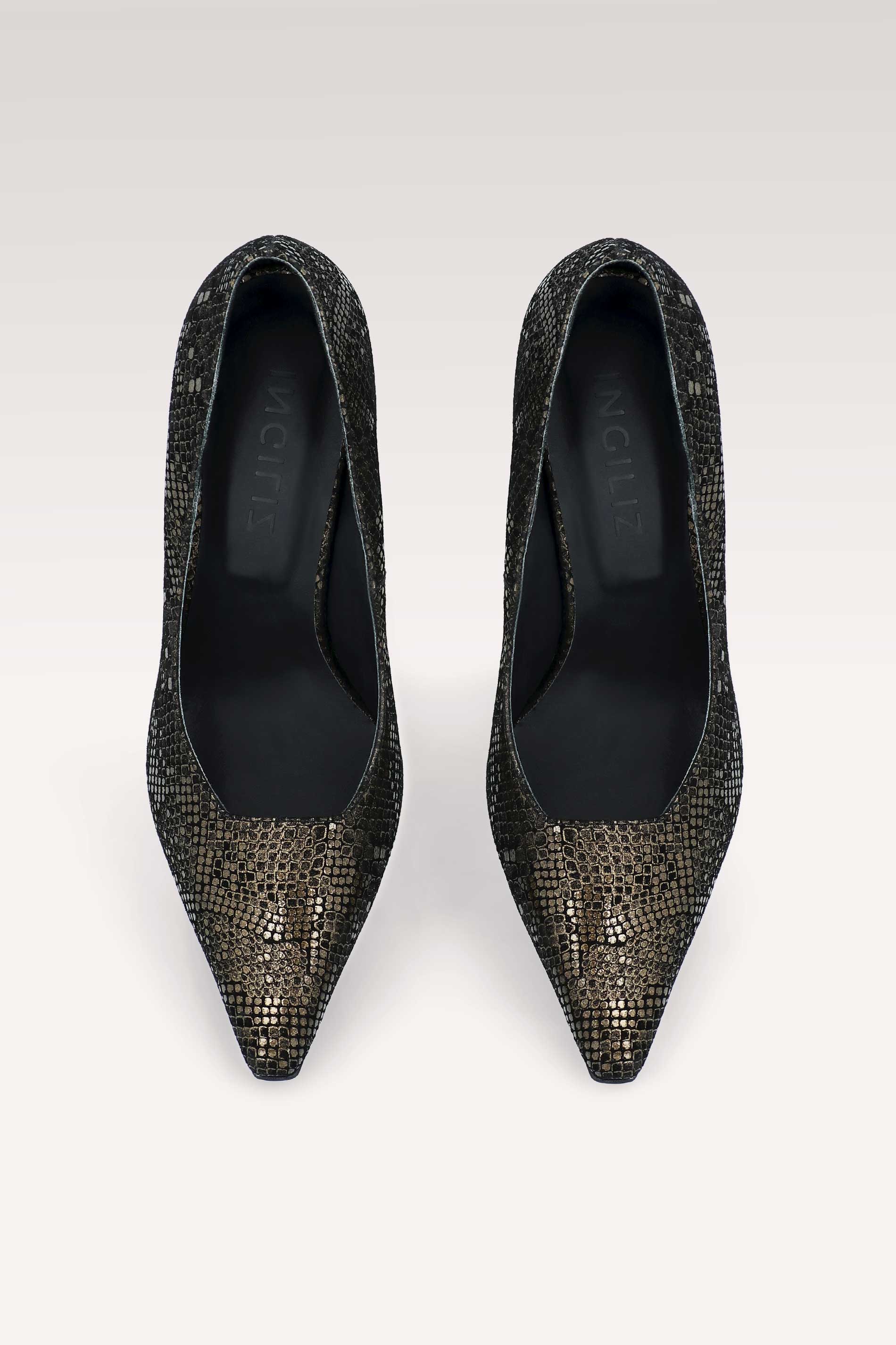 NAOMI ОБУВКИ ОТ ЗЛАТЕН ПИТОН ПРИНТ КОЖА