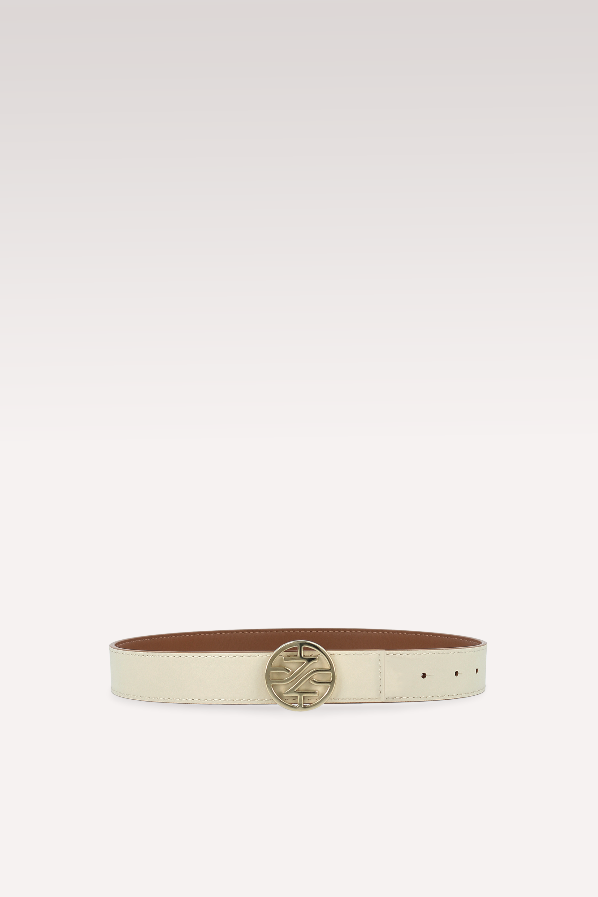 KEIRA 2 ДВУЛИЦЕВ КОЛАН ОТ КАФЯВА ГЛАДКА КОЖА И БЕЖОВА ГЛАДКА КОЖА