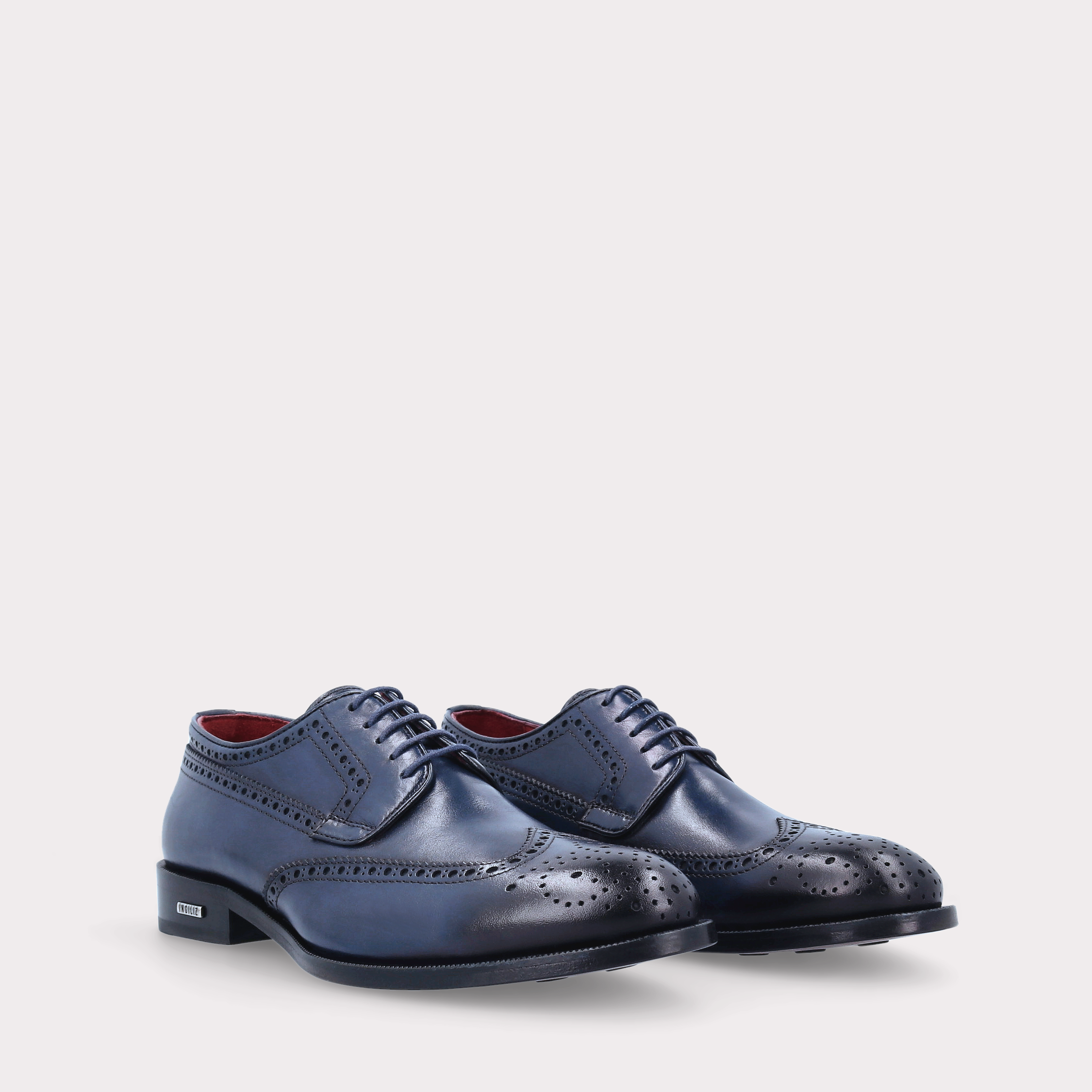 BERGAMO 01 мъжки обувки от тъмно синя естествена кожа