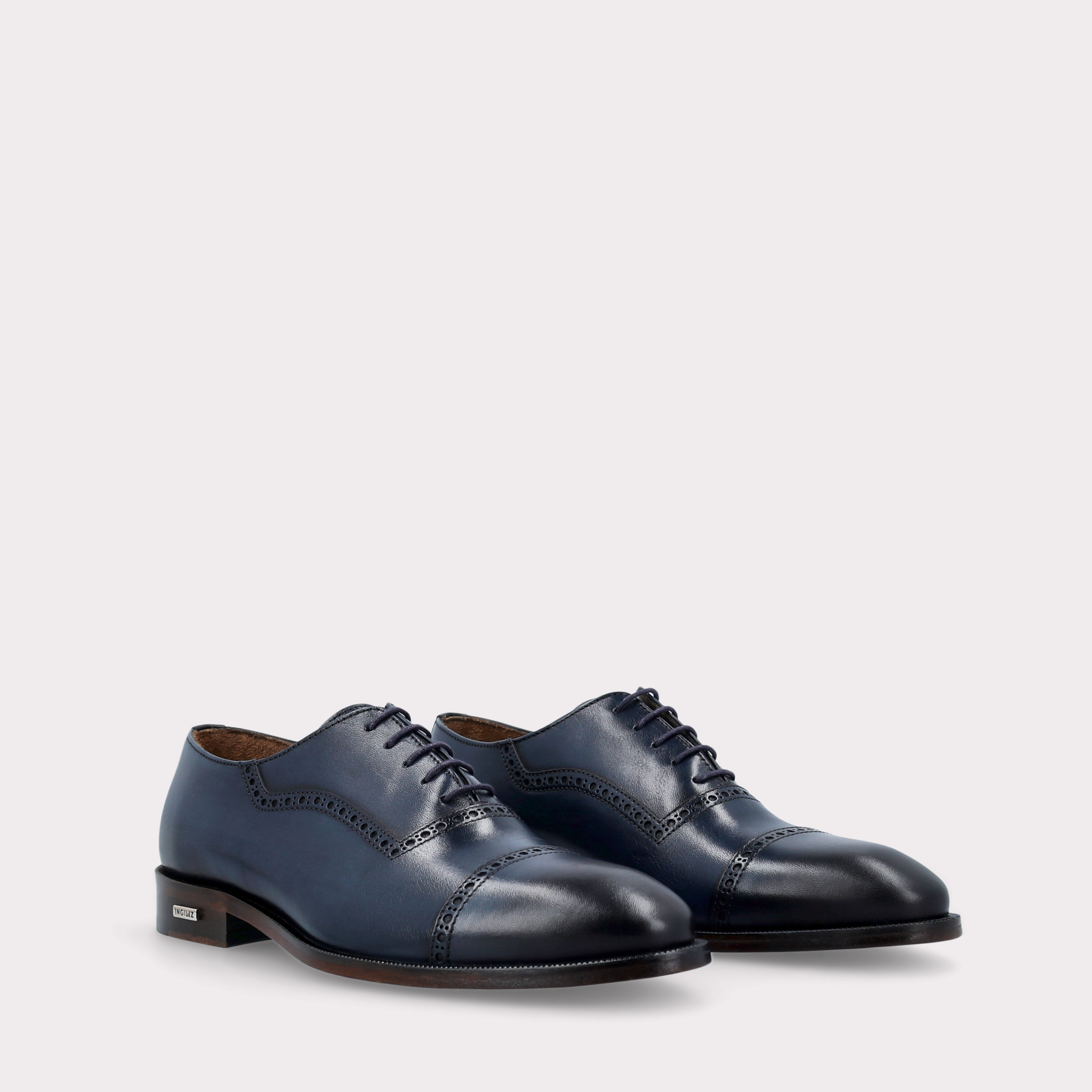 SCAFARI 01 мъжки обувки от тъмно синя естествена кожа