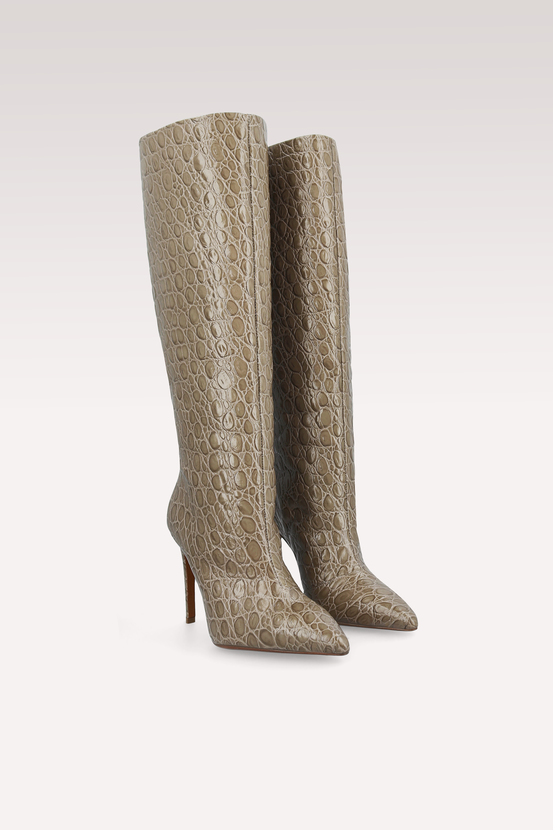 ANASTASIA 02 БОТУШИ ОТ БЕЖОВА КРОКО ЩАМПОВАНА ЕСТЕСТВЕНА КОЖА