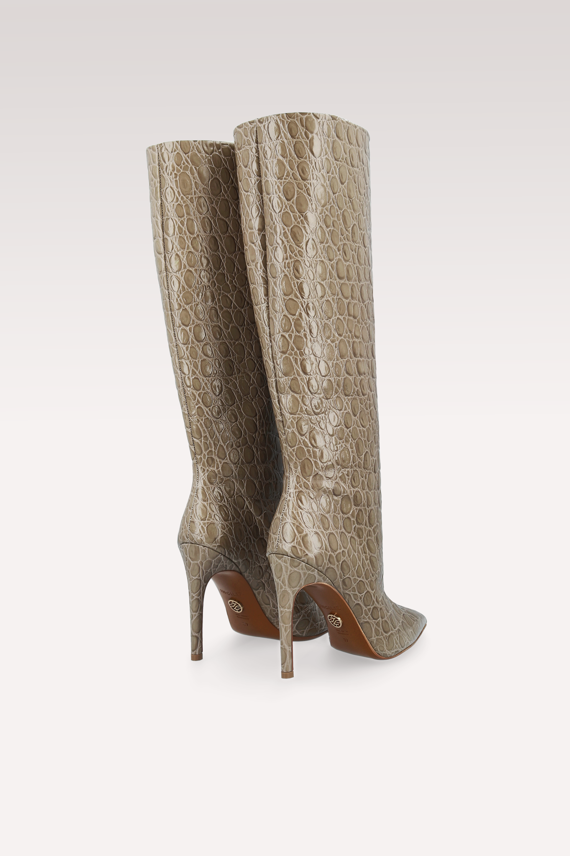 ANASTASIA 02 БОТУШИ ОТ БЕЖОВА КРОКО ЩАМПОВАНА ЕСТЕСТВЕНА КОЖА