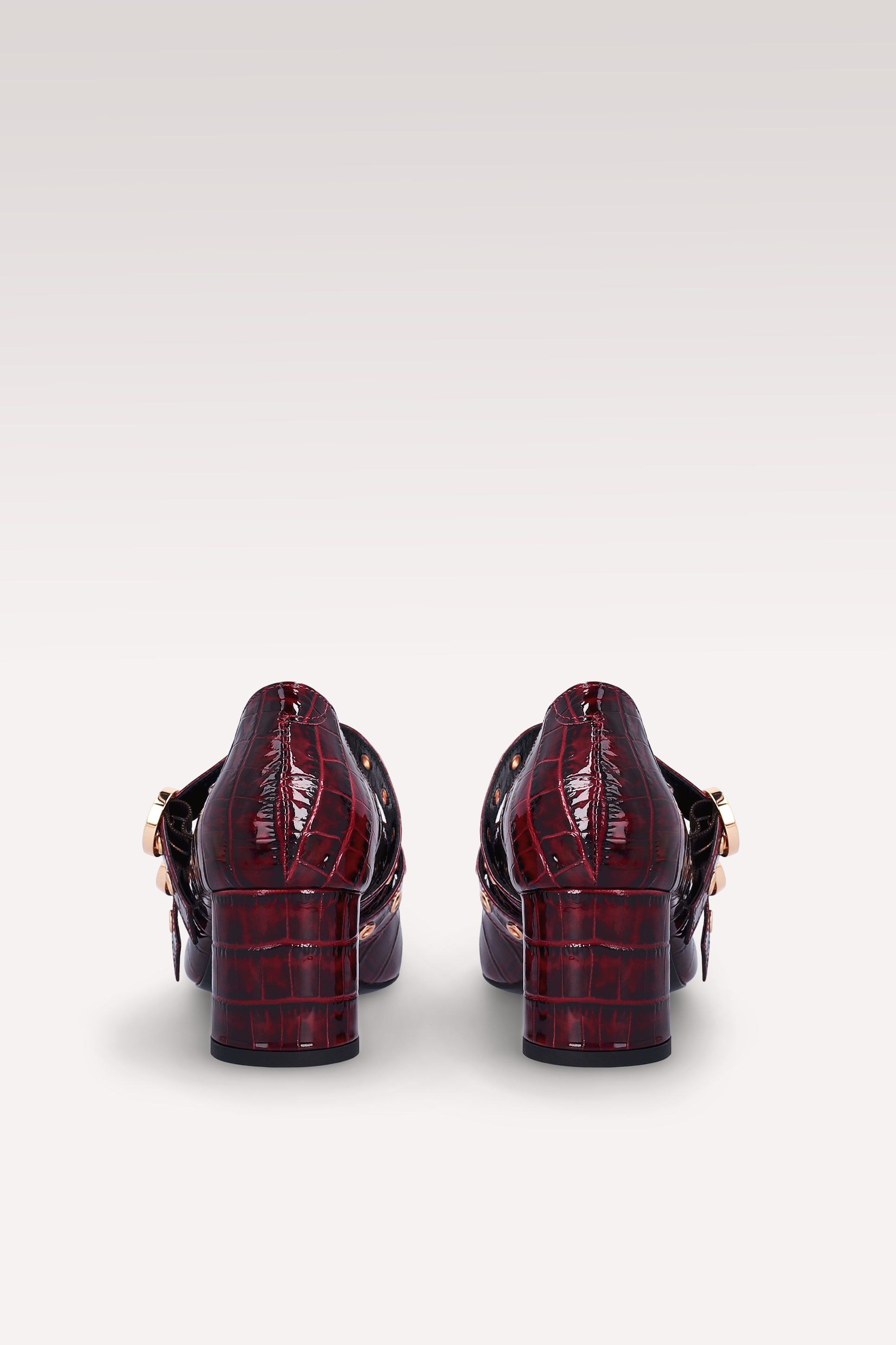 DENISE 01 ОБУВКИ ОТ БОРДО ЛАЧЕНА КРОКО ЩАМПОВАНА КОЖА