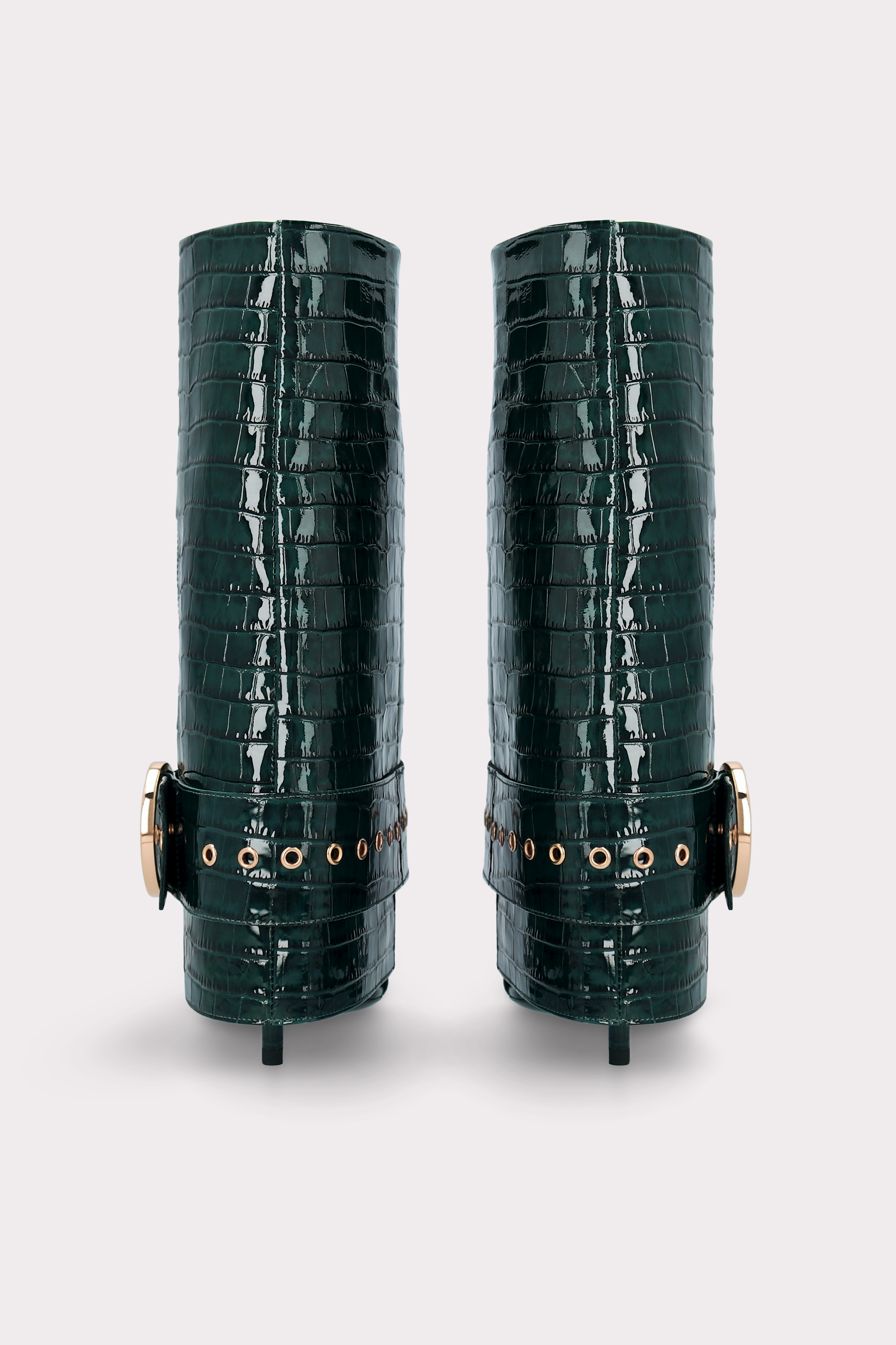 ADELE 02 САНДАЛИ ОТ ЗЕЛЕНА КРОКО ЩАМПОВАНА КОЖА