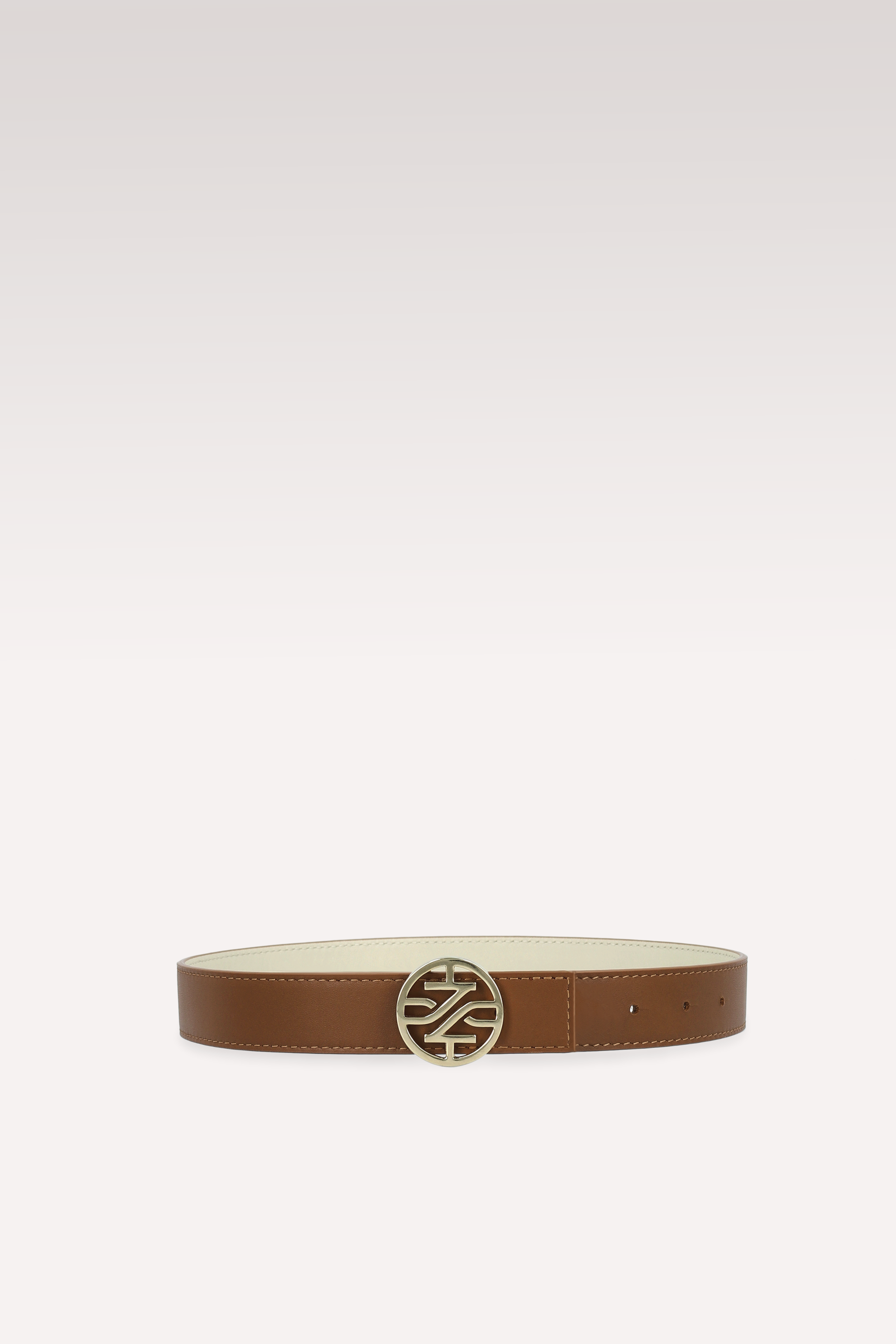 KEIRA 2 ДВУЛИЦЕВ КОЛАН ОТ КАФЯВА ГЛАДКА КОЖА И БЕЖОВА ГЛАДКА КОЖА