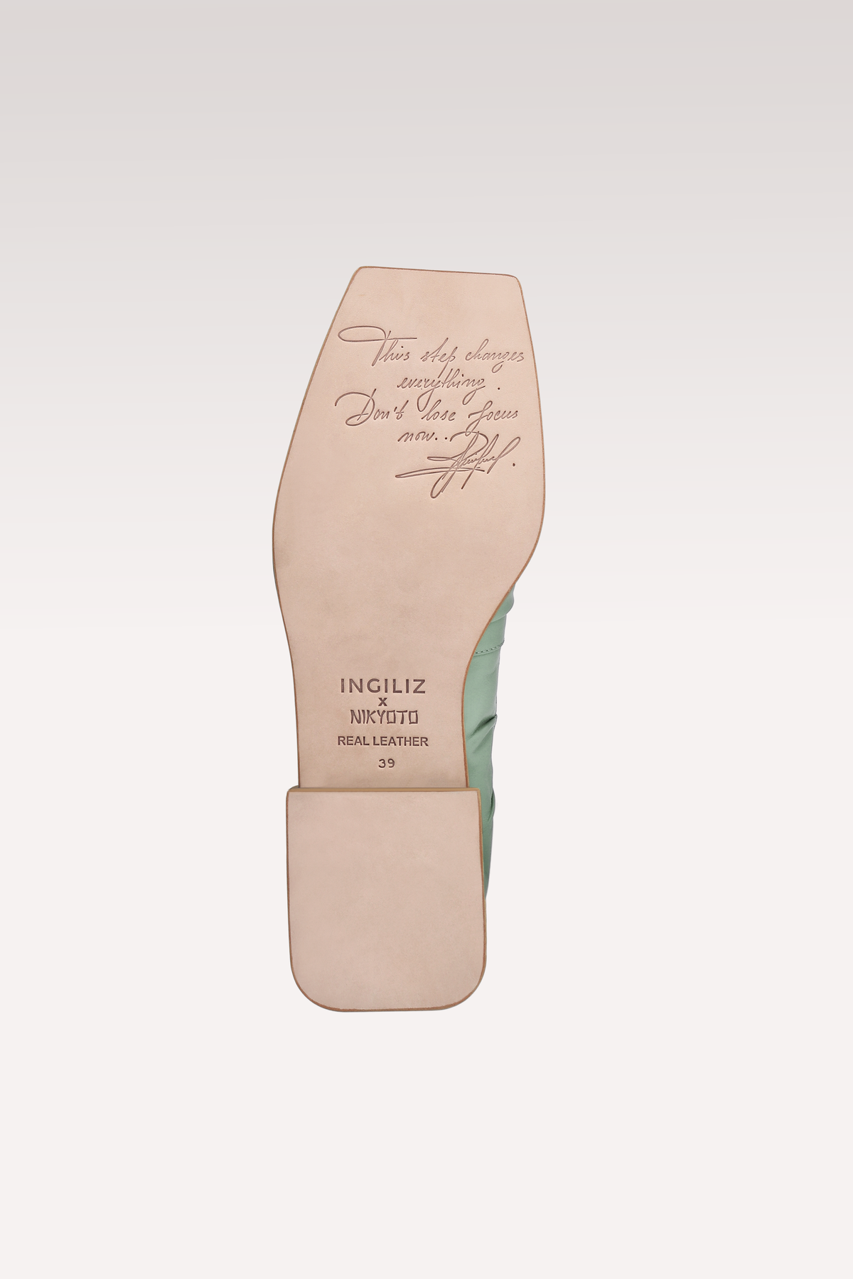 GETA МОКАСИНИ ОТ МЕНТОВО ЗЕЛЕНА КОЖА