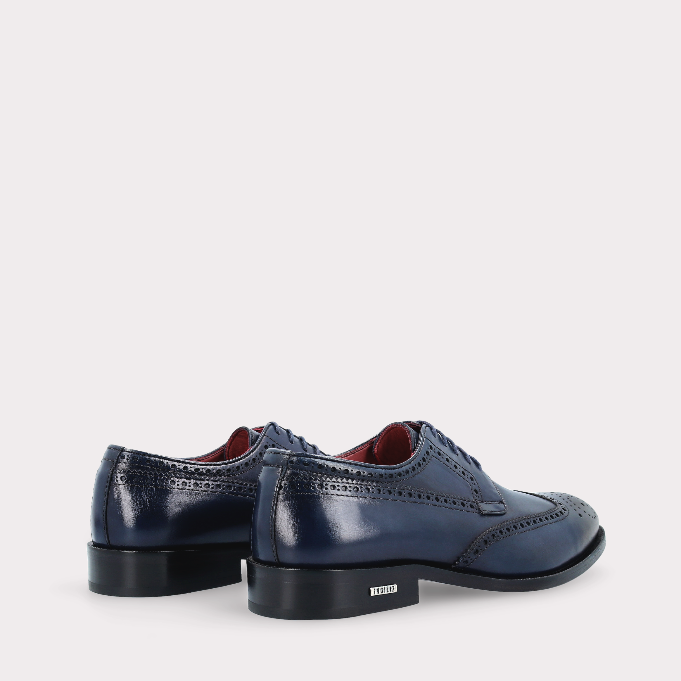 BERGAMO 01 мъжки обувки от тъмно синя естествена кожа