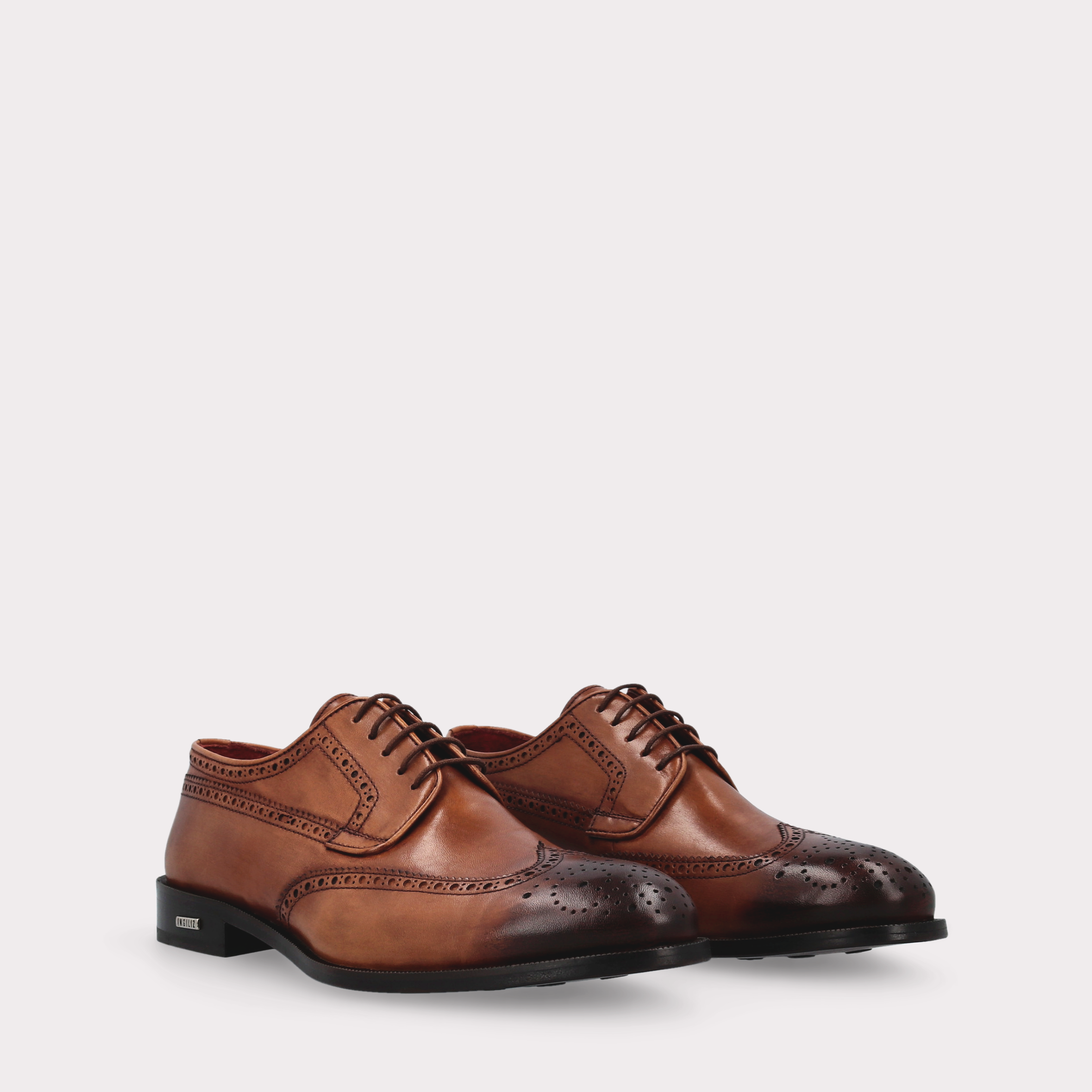 BERGAMO 01 мъжки обувки от цвят таба естествена кожа