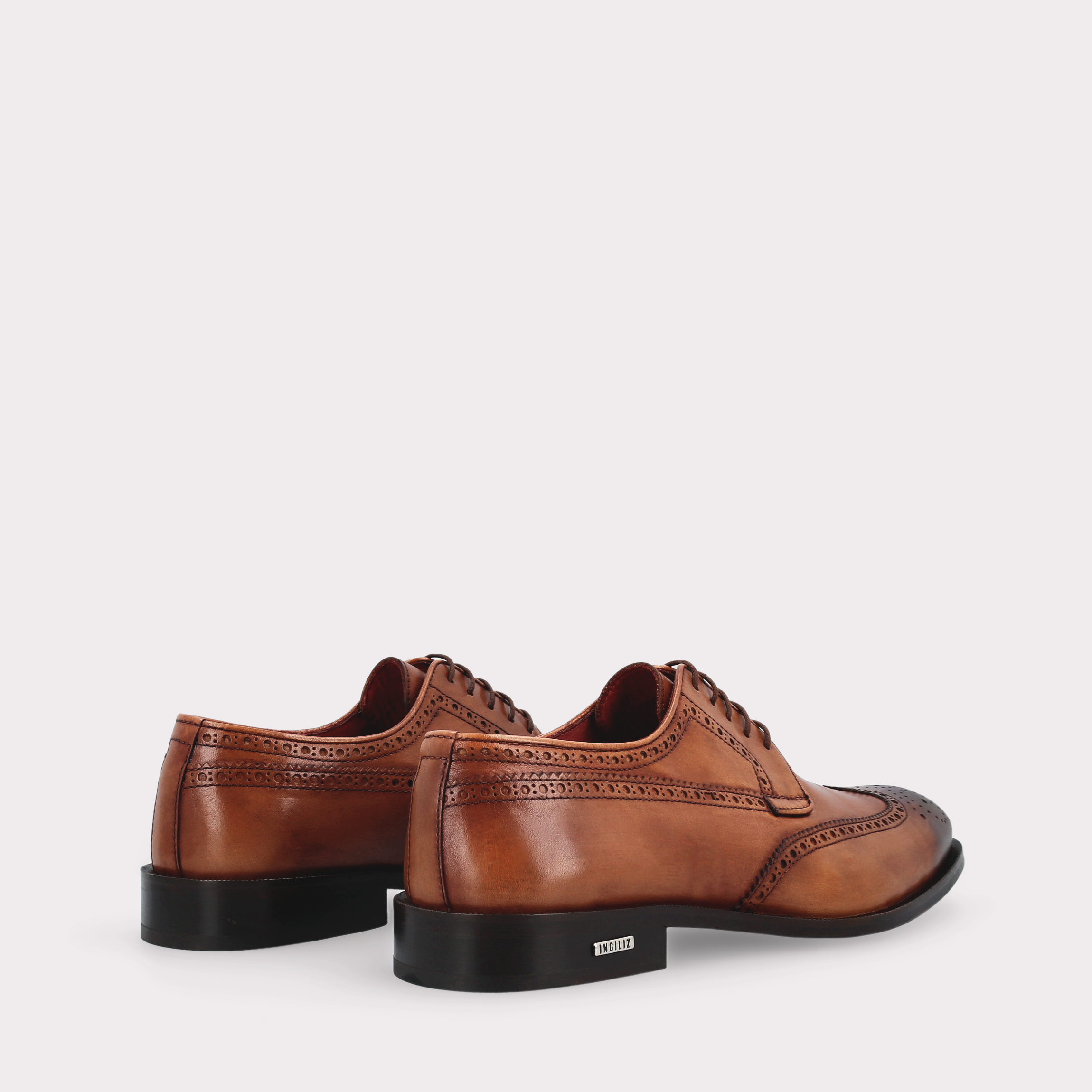 BERGAMO 01 мъжки обувки от цвят таба естествена кожа