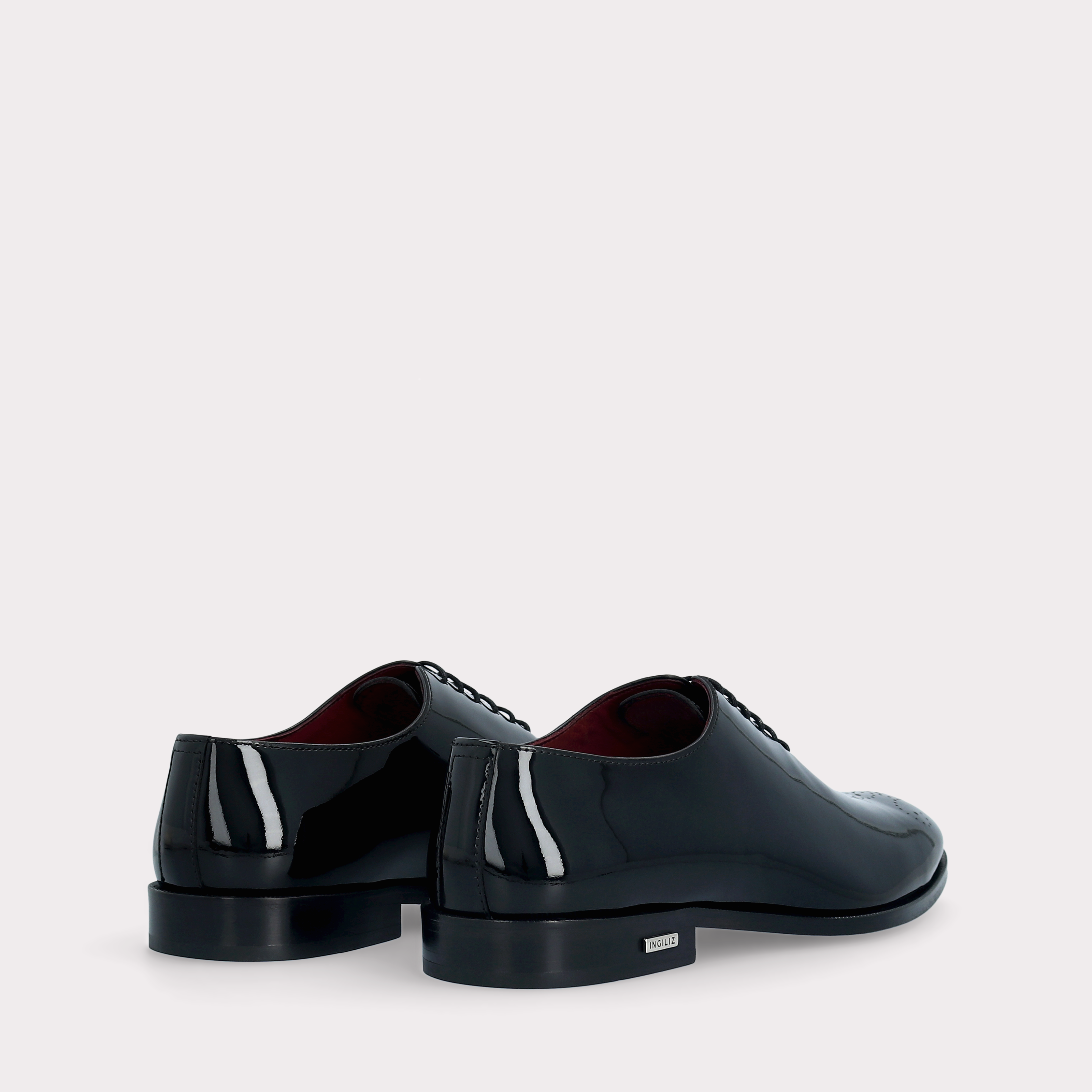 PRATO 01 мъжки обувки от черен лак естествена кожа