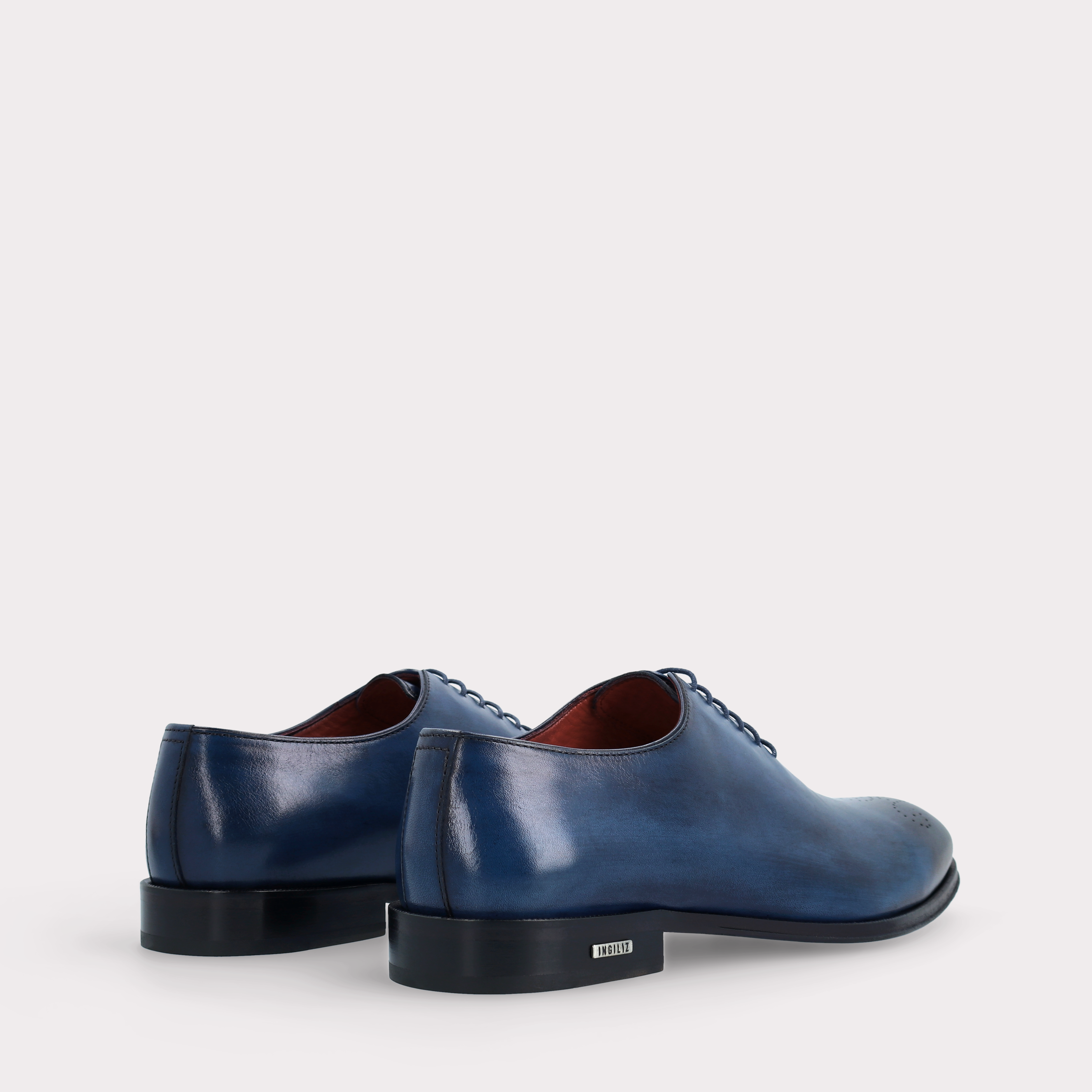 PRATO 01 мъжки обувки от тъмно синя естествена кожа