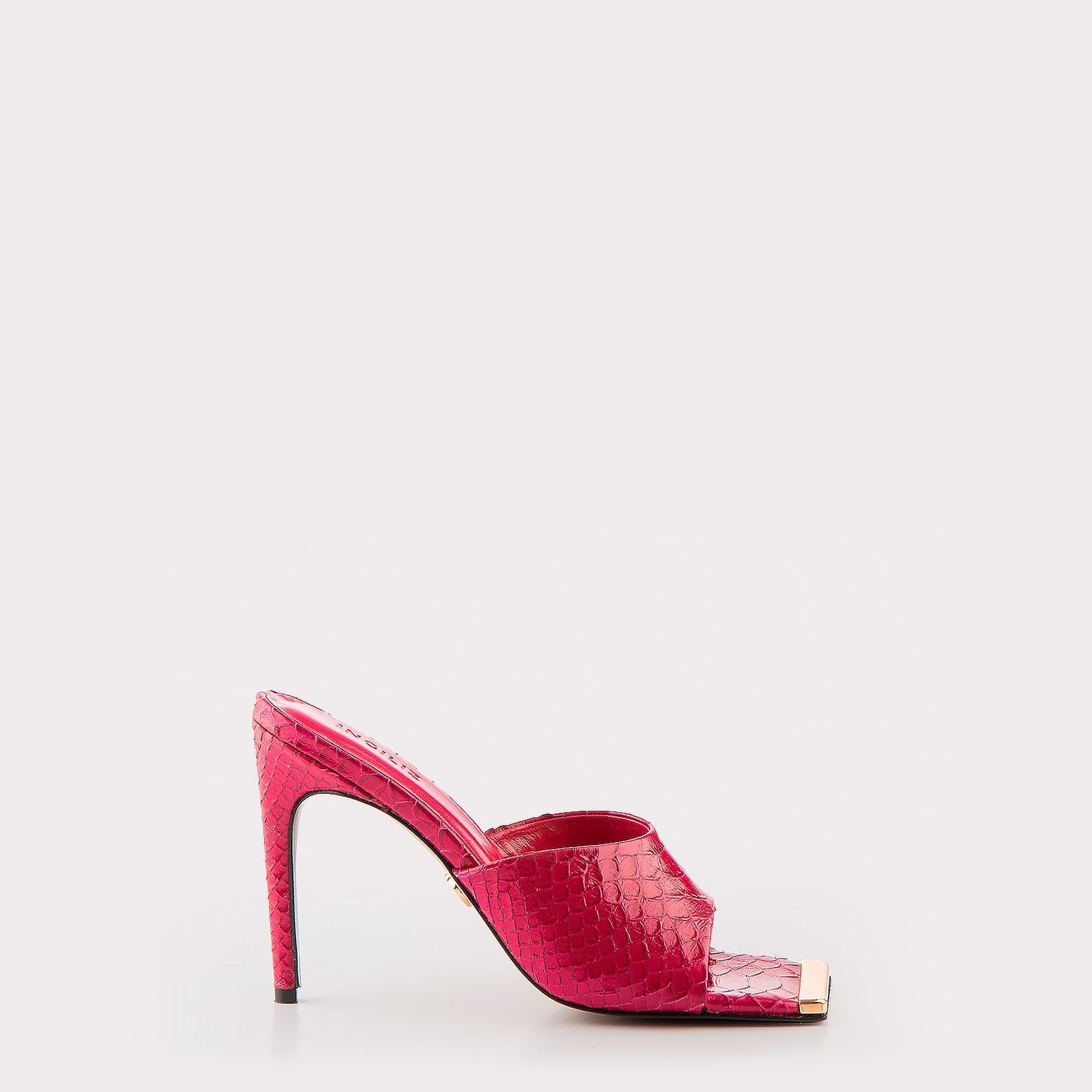 TEXTURED LEATHER MULES KALINA FUXIA