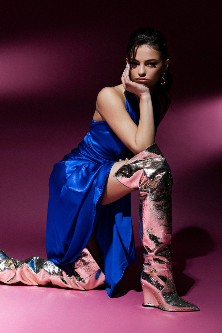 MONA LISA 02 ЧИЗМИ ОТ ПЛАТИНЕНА ЗМИЙСКИ ЩАМПОВАНА ЕСТЕСТВЕНА КОЖА